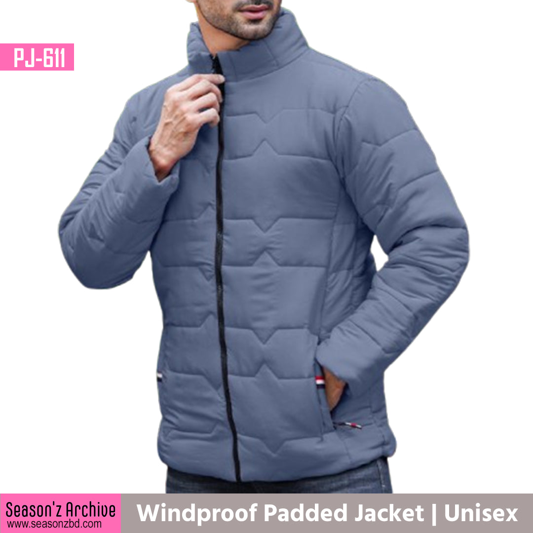 Premium Wind Proof Padded Jacket - Dusty Blue