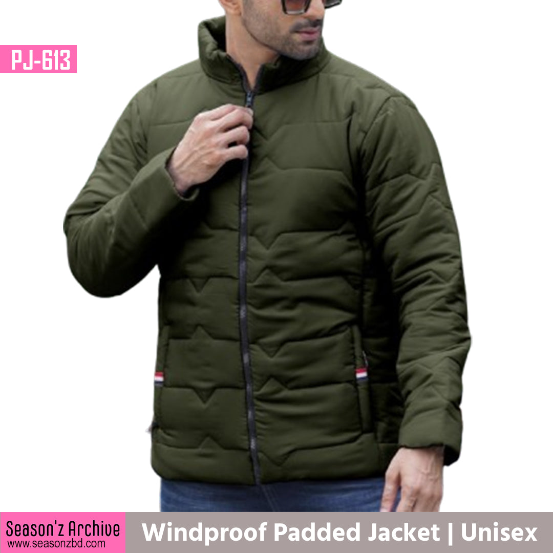 Premium Wind Proof Padded Jacket - Olive