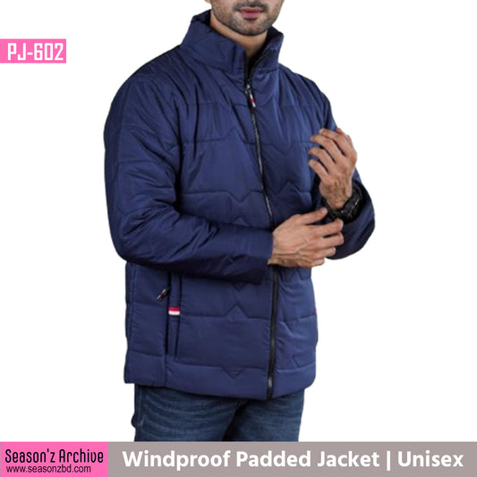 Premium Wind Proof Padded Jacket - Navy Blue
