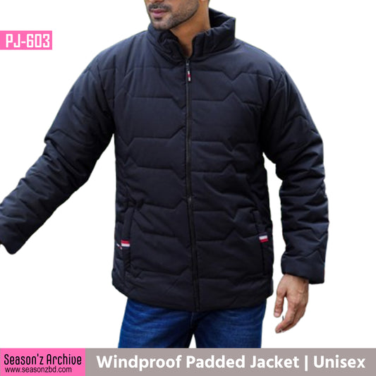 Premium Wind Proof Padded Jacket - Black