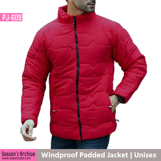 Premium Wind Proof Padded Jacket - Red