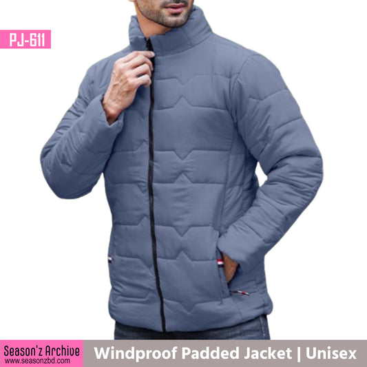 Premium Wind Proof Padded Jacket - Dusty Blue